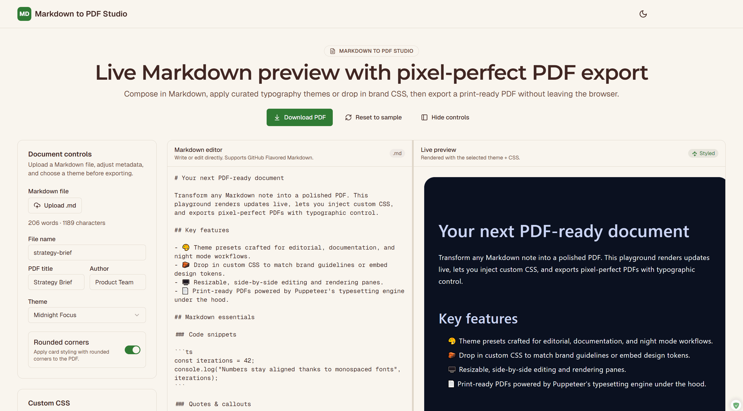 Markdown to PDF Converter - 3
