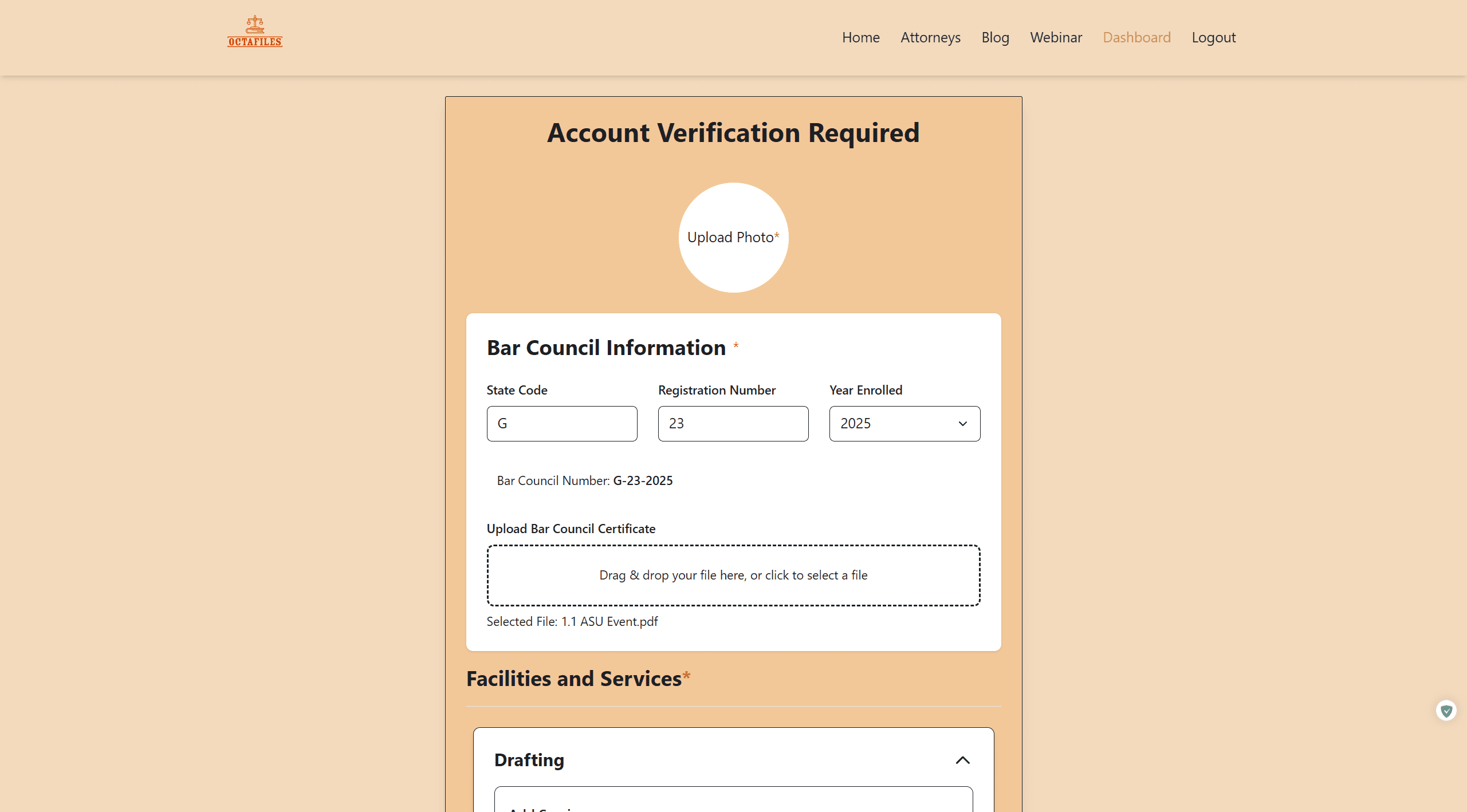 Octafiles - Attorney Booking Platform - 3