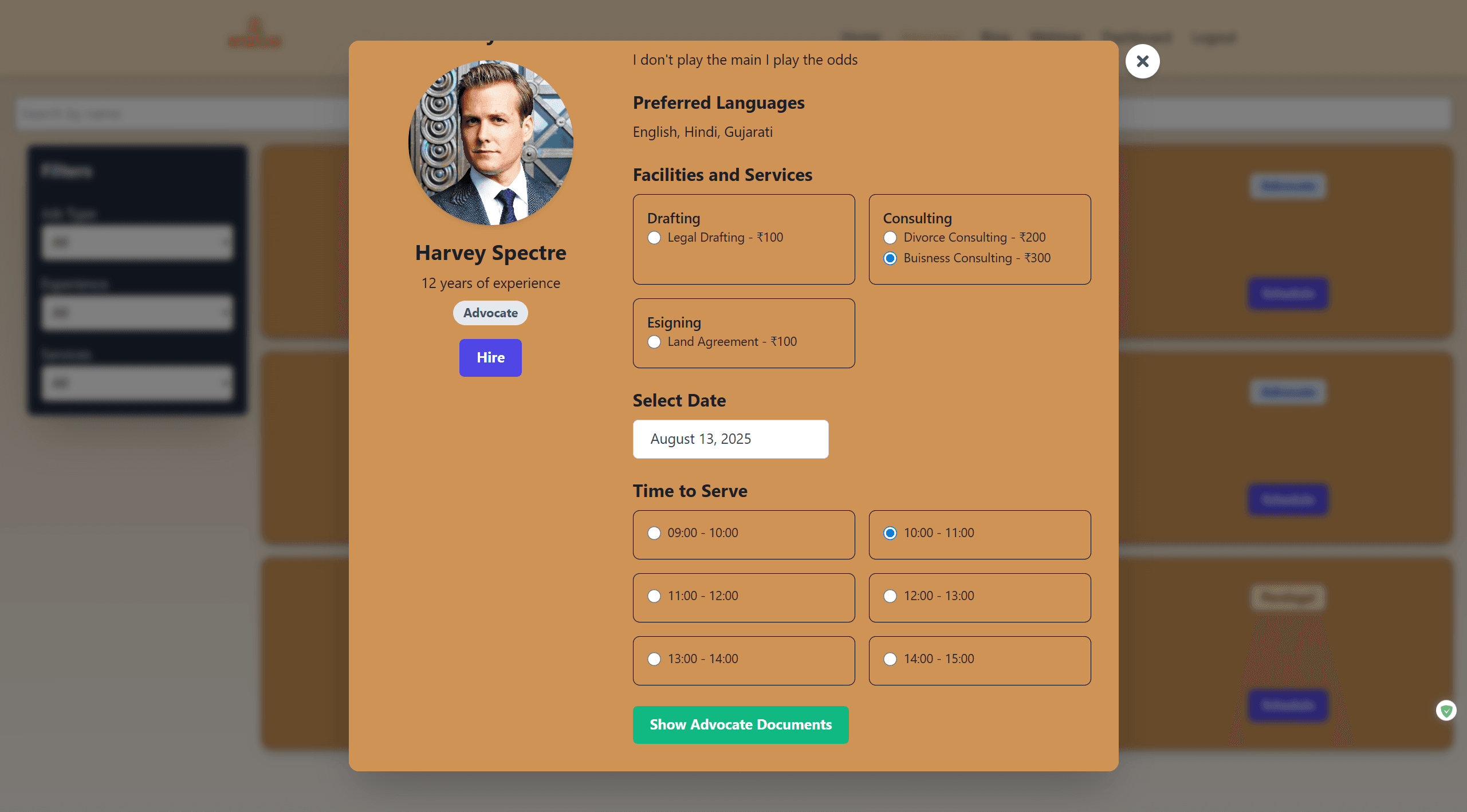 Octafiles - Attorney Booking Platform - 6